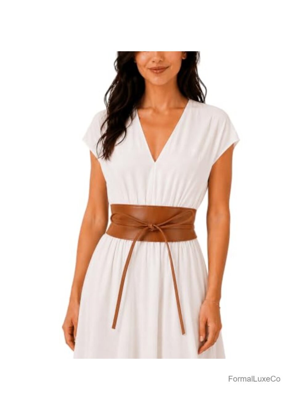 Women's Italian Leather Obi Belt - Wide Waist Belt